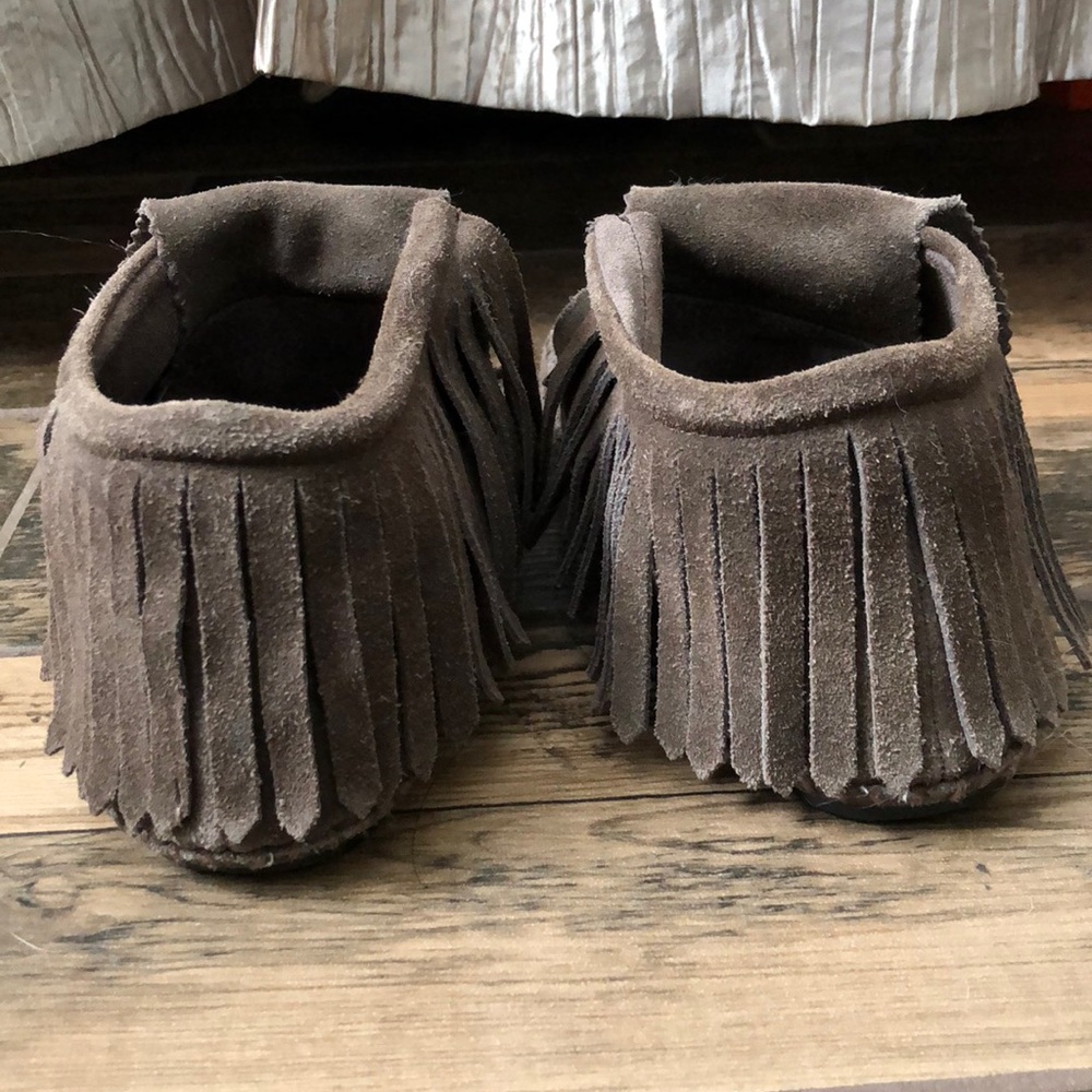 Steve Madden Brown tassel moccasin bootie slippers
